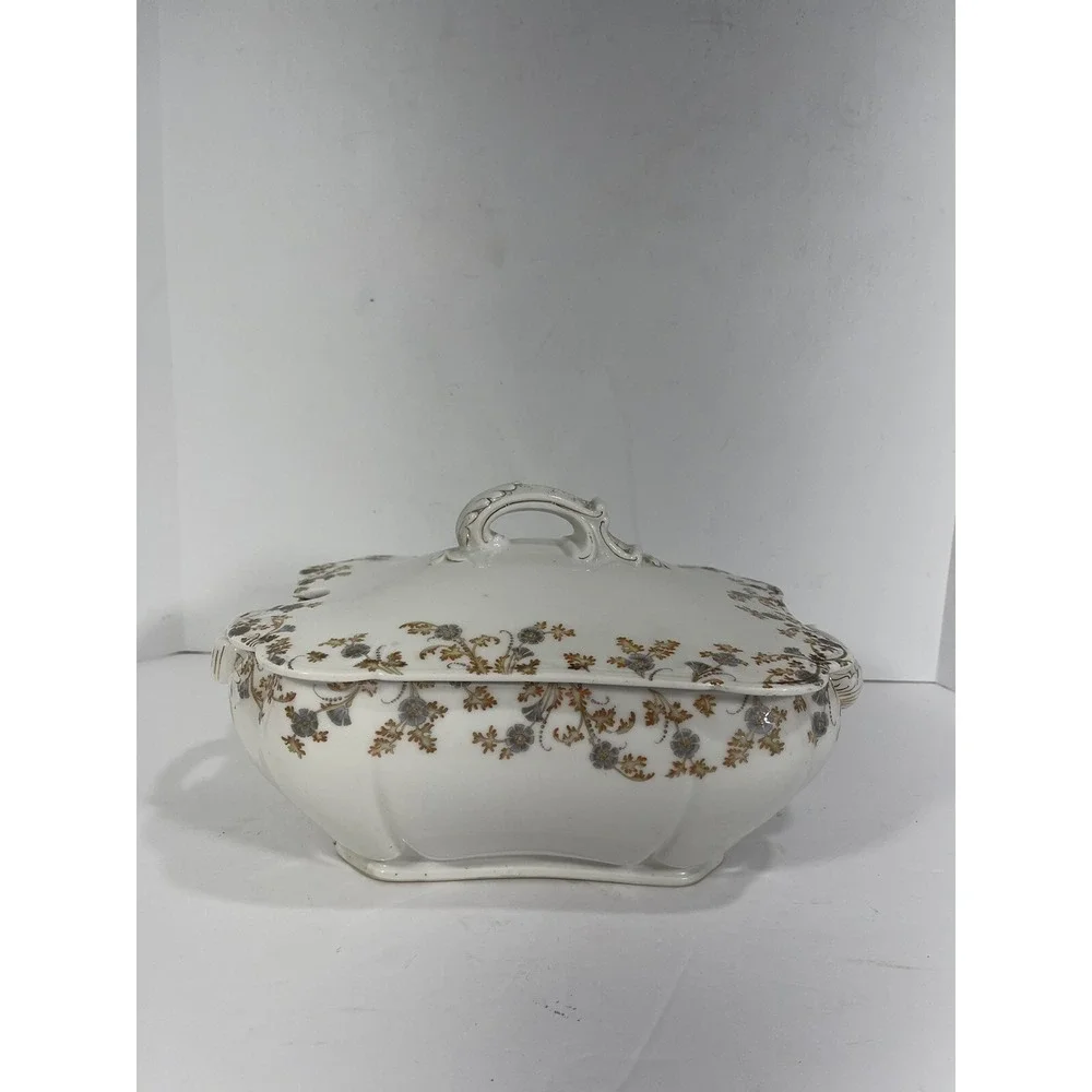 Haviland Limoges Rectangular Tureen With Lid Bowl  Fine Bone Shleiger Depose‎